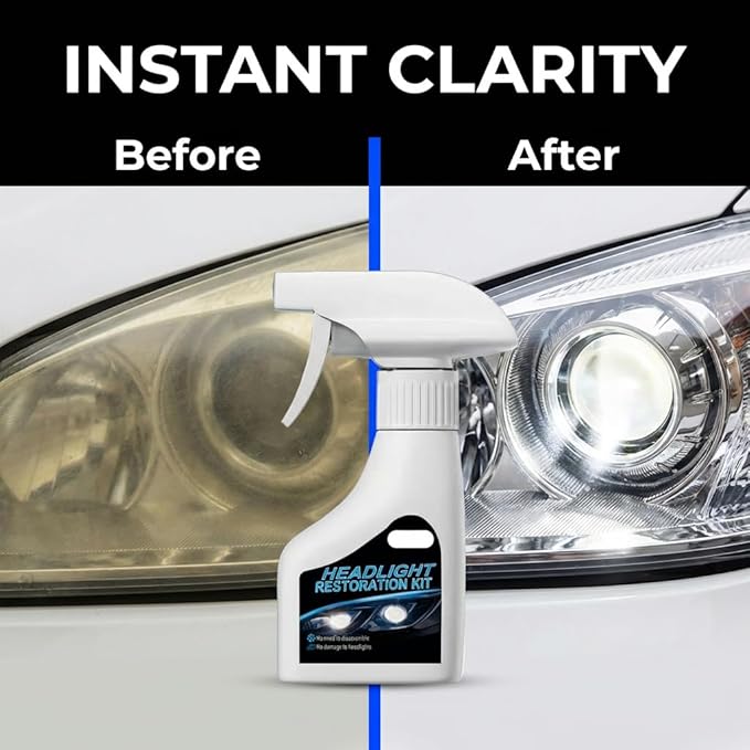 Automotive Headlight Restoration Kit,2026 New Coating Headlight Cleaner for Cars Trucks Motorcycles & RVs - Restore Yellowing
