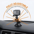 Universal Car Dash Cam Mount - Vacuum Suction Cup Holder with 4 Interchangeable Heads for GPS Navigation and Dashboard Recorder(Triadius Shape Heads)