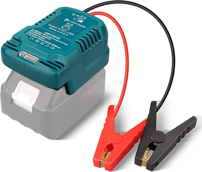 for Makita 18V Li-ion Battery Car Jump Starter Adapter - 11AWG Heavy Duty Booster Cable for 3.5L Vehicles (Battery Not Included)