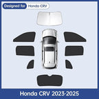 8pcs Car Window Shades for Honda CRV 2023 2024 2025, Full Car Window Covers for Privacy, Sunshades for CRV Front Rear Windshield Side Windows to Block UV and Protect Privacy