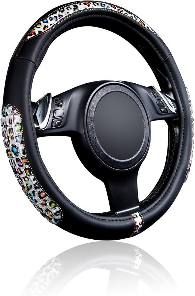 Flying Banner car Steering Wheel Cover Gel Massage Velvet Cool Warm Universal Size 15 inches SUV Truck Anti Slip Odorless Sum