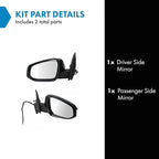 TRQ Driver and Passenger Side Mirror Assembly Set Power Heated Paint to Match Compatible with 2014-2022 Toyota 4Runner