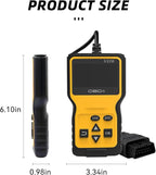 Car OBD2 Scanner Code Reader for Check Engine, Read and Erase Fault Codes, Check Emission Monitor Status, CAN Diagnostic Scan