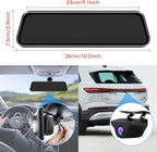 Upgraded 10'' Rear View Mirror Camera Mirror Dash Cam Front and Rear 1080P Backup Camera Full Touch Screen w Loop Recording, 