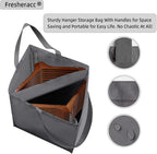 Clothes Hanger Organizer Holder for Space Saving, Fresheracc Hanger Triangle Storage Bag with Handles for Closet Tidier Laund