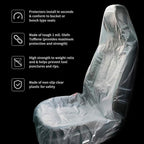 ICWEIMEI 100PCS Disposable Car Seat Covers Plastic Seat Covers for Cars Universal Disposable Clear Plastic Car Cover, Car Dis