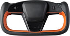 MEWANT Steering Wheel Cover for Yoke Style Steering Wheel for Tesla Model S 2021-2023 / Model X 2021-2023 Hand-Stitched Steering Wrap
