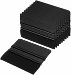 HARFINGTON 10pcs Car Vinyl Scraper 4inch Vinyl Squeegee Felt Edge Squeegee Tool for Car Window Tint Wallpaper Decal Sticker Installation Crafts Car Wrap Paste, Black