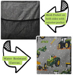 NGIL Extra Large Utility Tote Reusable Grocery Bag Oversized Collapsible for Groceries, Storage, Picnic, Beach (Tractor Truck-black)
