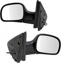 TRQ 2 Piece Driver and Passenger Side Mirror Assembly Set Electric Adjustment Non-Heated No Memory Black Compatible with 2001