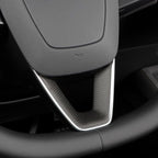 JSWAN Carbon Fiber Steering Wheel Panel Cover Fit for Tesla Refreshed Model 3 Highland Performance (2024+) Model Y Juniper (2025+) Steering Wheel Frame Trim Cover Accessories (Matte Plain Weave)