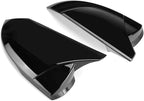 Rear View Mirror Cover Caps Door Side Fit for Hyundai Elantra 2021-2024 Ox Horn Glossy Black