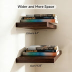 INHABIT UNION 31.5in Floating Shelves for Wall, Wall Mounted Shelves for Decor Storage Set of 2, Floating Shelf for Bedroom, 