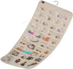 BB Brotrade Hanging Jewelry Organizer,Accessories Organizer,80 Pocket Organizer for Holding Jewelries（Beige）