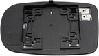 TRQ Passenger Side Heated Power Manual Folding Mirror Glass Assembly Compatible with 2012-2022 Dodge Charger 2011-2022 Chrysl