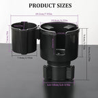JINKEY 2 in 1 Cup Holder Expander, Extra Cup Holders Extender with Adjustable Car Cup Insert for Car Front Seat for Yeti，Hydroflask and Other Large Water Bottles & Mugs in 3.74"-4.25"(10-46 Oz)
