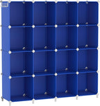 AWTATOS Cube Storage Organizer, 16 Cube Closet Organizers and Storage Shelves, DIY Stackable Bookshelf for Bedroom, Home, Adm