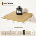 Vivelove 12 Inch Deep Floating Shelves 12 inch Long, Over Toilet Shelf with Invisible Brackets, Shelf for Bedroom Bathroom Li