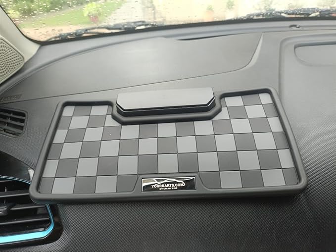 Yourkarts Anti-Slip Car Dashboard Mat for Phone, Universal Non-Slip Sticky Rubber Pad, Superior Anti-Slip Technology (Rectang