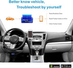 Panlong OBD2 Scanner Bluetooth OBDII Diagnostic Tool Car Code Reader Turn Off Check Engine Light Support Android Torque App
