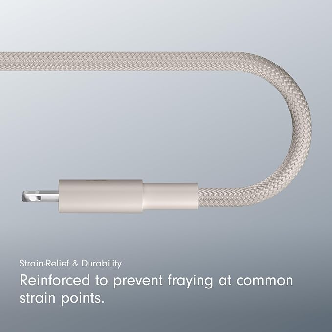 Beats USB-C to Lightning Woven Cable Fast Charging Durable/Tangle-Free Compatible Charger for Apple Devices w Lightning Ports