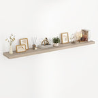 72 Inch Floating Shelves, 3D Textured Wood Grain, 72"x9.25"x1.5" Inch Deep Floating Shelves for Wall, Wooden Shelves for Bath