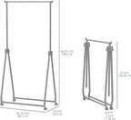 Whitmor Foldable Garment Rack - Rolling Clothes Rack - Adjustable Height Garment Rack, Heavy Duty Foldable Clothes Rack with 