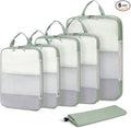ECOHUB 6 Set Compression Packing Cubes, Lightweight Vacation Travel Essentials, Durable Travel Accessories for Suitcase Carry