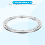 uxcell Aluminium Lazy Susan Turntable Bearing, 10 inch Round Rotating Bearing Turntable Base for Kitchen Dining Table（Base On
