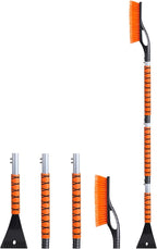 EcoNour 57" Detachable Snow Brush with Ice Scraper for Car Windshield and Window | 4-in-1 Design, Scratch-Free Bristles, EVA Foam Grip | Perfect Snow Accessories for SUVs, Trucks, and Jeeps