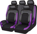 CAR PASS Leather Seat Covers, Breathable Universal Car Seat Cover Full Set for Cute Women Girly,Super 5mm Composite Sponge In