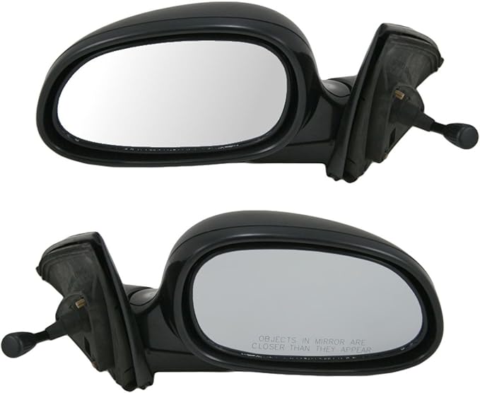 TRQ Driver and Passenger Side Mirror Assembly Set Manual Foldaway Paint to Match Smooth Compatible with 1992-1995 Honda Civic
