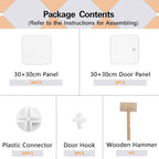 C&AHOME Cube Storage Organizer with Doors, 8-Cube Shelf, Closet Cabinet, DIY Plastic Modular Bookshelf, Storage Shelves Ideal