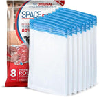 Spacesaver Roll Up Vacuum Storage Bags for Jackets, Suits, Dresses & Clothes – Sealed Compression Bags with Hand Pump – Space
