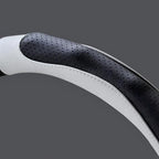 Moyishi Top Leather Steering Wheel Cover Universal Fit Soft Breathable Steering Wheel Wrap (White)