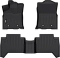 VIWIK Floor Mats for Toyota Tacoma 2018-2024 Double Cab Only Auto, TPE Rubber Car Mats All Weather Protection Custom Floor Liners for Toyota Tacoma Double Cab 1st and 2nd Row Non-Slip Odorless