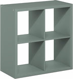 Furinno Cubicle Book Shelf, 4-Cube Bookshelf, Extra Thick Frame Reversible Bookcase with Open Back, 14.6" x 30" x 30", for Li