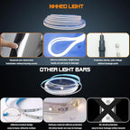 Car LED Strip Light For Trunk, 79Inch IP67 Silicone Waterproof Neon Light Strip Embedded, Flexible Cutting Universal Auto Interior Lights(Blue)