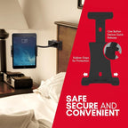 Macally Adjustable Gooseneck Tablet Holder & Phone Clip - Works with Phones & Tablets up to 8” - Flexible Phone Holder & Tablet Mount with Clip On Clamp for Desks up to 1.75” Thick (CLIPMOUNT),Black