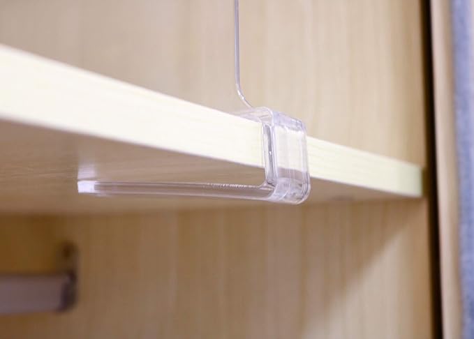 CY craft Acrylic Shelf Divider,Wood Shelf Dividers,Clear Closet Shelf Separators Clothing Organizer Perfect for Bedroom Shelv