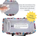 NGIL Extra Large Utility Tote Reusable Grocery Organizing Bag Oversized Collapsible for Storage, Picnic,Car, Beach (Tribal Cow-black)