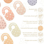16Pcs Baby Closet Dividers Double-Sided Baby Closet Organizer, Nursery Closets Dividers for Sorting 8 Sizes, Nursery Decor Ha