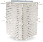 Azar Displays 701414-WHT-4W32 Rotating Countertop Display Kit with Peg Hooks Included, 14 Inches Wide x 14 Inches Deep x 20 I