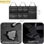Car Trunk Organizer, Detachable Car Backseat Hanging Organizer with 7 Large Storage Pockets, Collapsible Back Seat Organizer