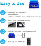 Panlong OBD2 Scanner Bluetooth OBDII Diagnostic Tool Car Code Reader Turn Off Check Engine Light Support Android Torque App