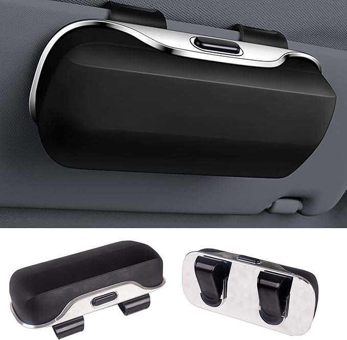 Evankin Universal Car Accessories Car Sun Visor Glasses Holder,Car Sun Visor Organizer Sunglasses Holder Clip On Sun Visor Secure Clip for Sunglasses