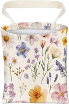 Car Trash Can, Cute Car Trash Bag, Hanging Car Organizer and Storage Bag, Trash Bin for Car Accessories, Vehicle, Travelling, Camping Cute Purple Flower