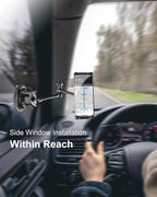 Tablet Holder Mount for Car - Anti-Shake Dashboard Windshield Sunroof Stand for Truck/Car/Pickup/Van, Heavy Duty Metal Tablet Mount for 4-12.9" iPad Pro Air Mini, Z Fold, iPhone