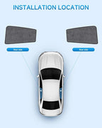 Car Window Shades for Dodge Charger (2011-2026), 2-Pack Rear Window Sun Shades for Baby – Breathable Mesh, UV & Heat Blocker, Privacy Protection for Camping, Travel, Sleep & Nursing