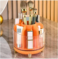 Makeup Organizer Vanity 360 Rotating Makeup Organizer Spinning Makeup Organizer for Vanity, Makeup Brush Holder 7-Slot Fits M
